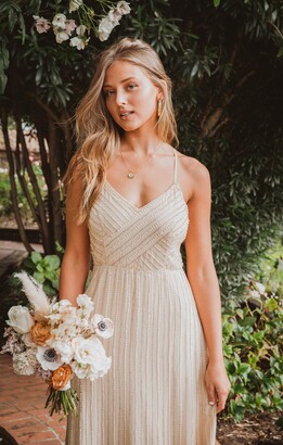Show Me Your Mumu Gala Gown ~ Champagne Beaded