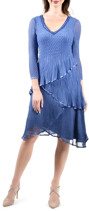 Mini Tiered Dress With Pockets & Zip V Neck Sleeveless Tunic Sizes 8-10 FA390 