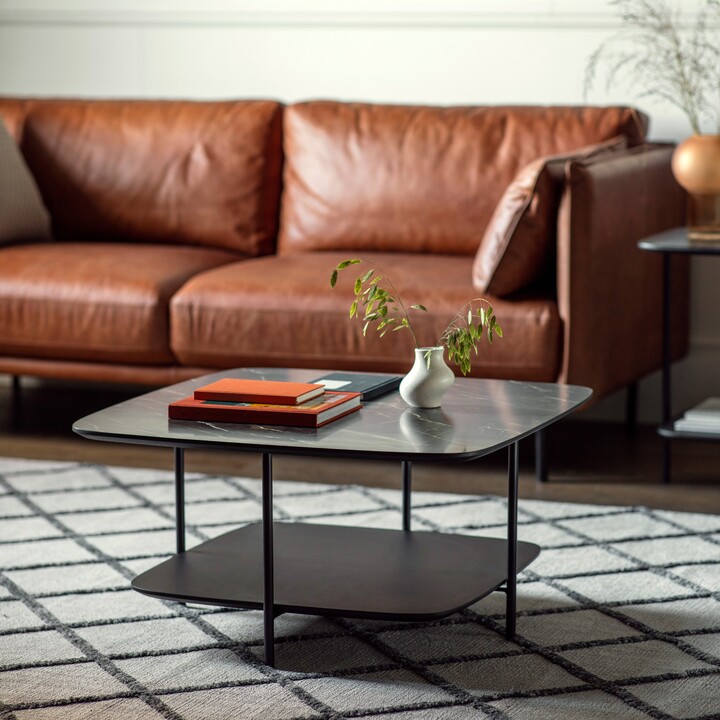 Dunelm Fairfield Coffee Table, Marble Effect Black ShopStyle