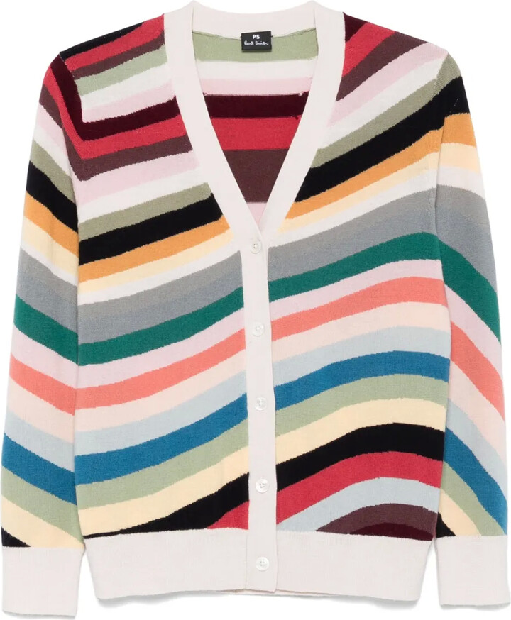 Paul Smith Striped-Wave Cardigan