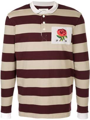 Kent & Curwen embroidered rose polo shirt