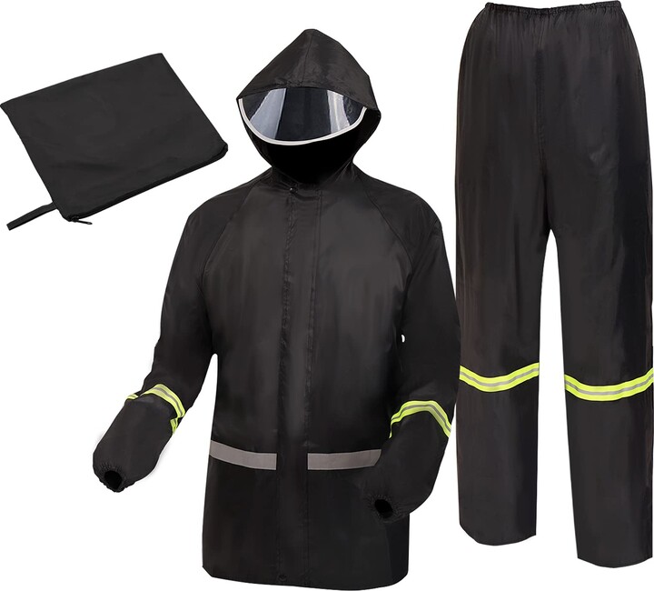 YSSOA Rain Suit for Men Women Waterproof Rain Coats with Reflective