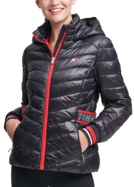 tommy hilfiger stripe parka