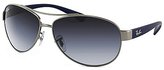 Thumbnail for your product : Ray-Ban RB3386 Metal Aviator 107/8G Shiny Gunmetal Sunglasses Grey Gradient Lens