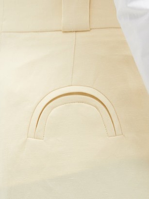 BLAZÉ MILANO Savannah High-rise Linen-blend Shorts - White