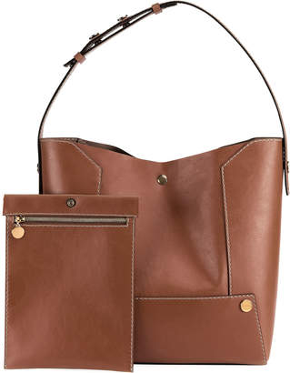 Stella McCartney Faux-Leather Bucket Bag, Brown