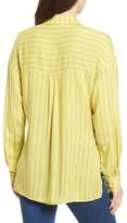 Thumbnail for your product : Lush Stripe Tie Waist Blouse