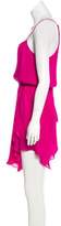Thumbnail for your product : Haute Hippie Ruffled Silk Dress Magenta Ruffled Silk Dress