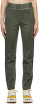 Thumbnail for your product : Palm Angels Green Garment-Dyed Track Pants