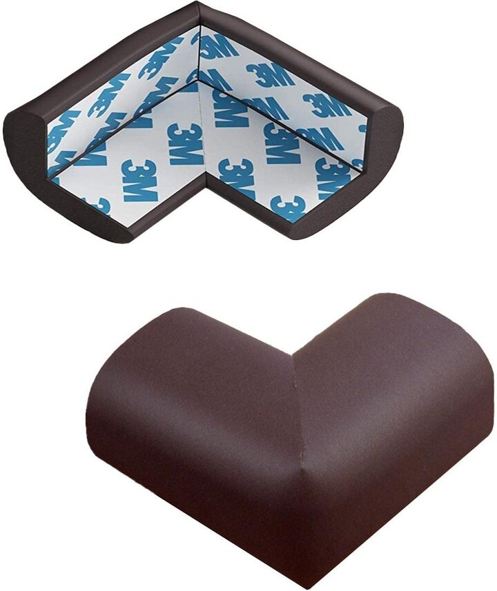 Jool Baby Brown Corner Guards (12 Pack) Soft Foam Furniture Guards for