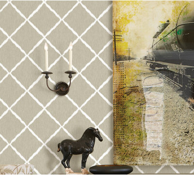 Sarah Richardson Design Ikatrellis 33' L x 20.5" W Wallpaper Roll
