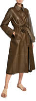 Thumbnail for your product : Vince Long Double-Face Leather Trench Coat