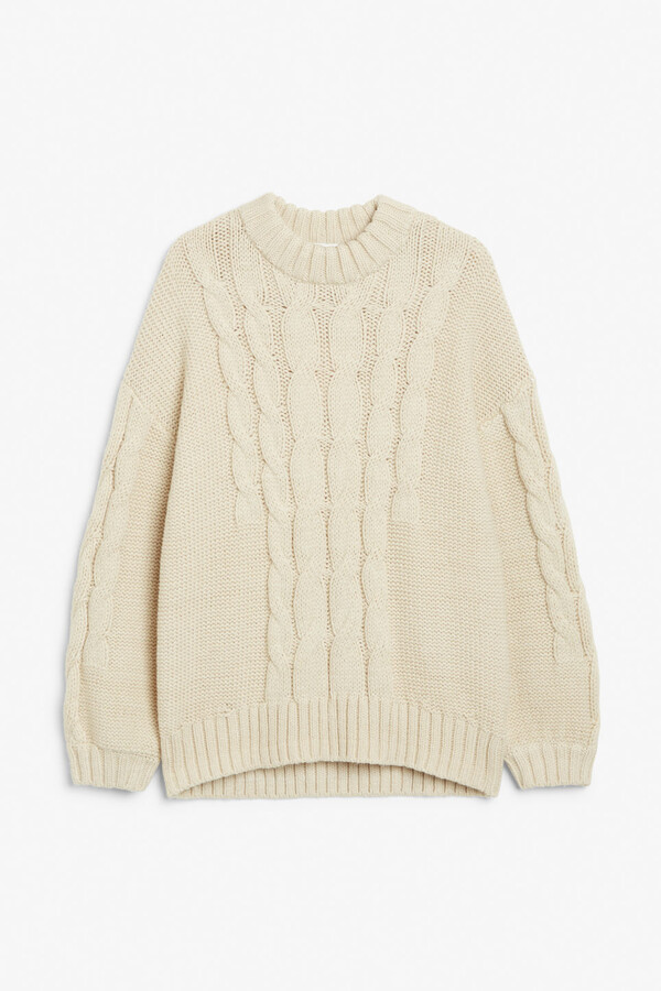 soft cable knit sweater