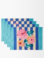 Thumbnail for your product : LISA CORTI Set Of Four Nizam Floral-print Cotton Placemats - Blue Multi