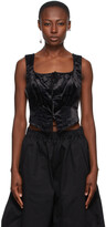 Thumbnail for your product : Renli Su Black Velvet Cropped Corset