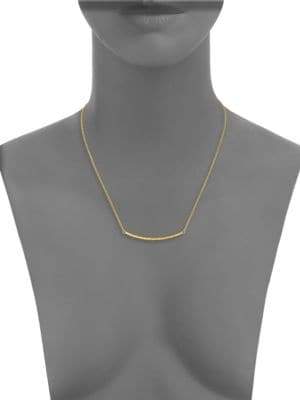 Gurhan Curved Bar 18K Yellow Gold & 22K Yellow Gold Necklace