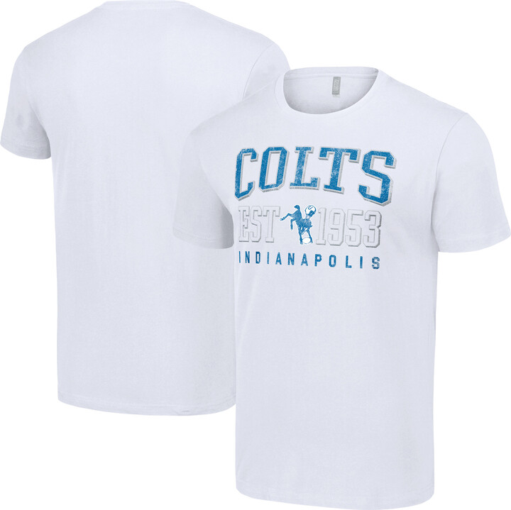 Men's Starter White Indianapolis Colts Throwback Logo T-Shirt