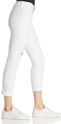 NYDJ Alina Cuffed Ankle Jeans in Destructed White