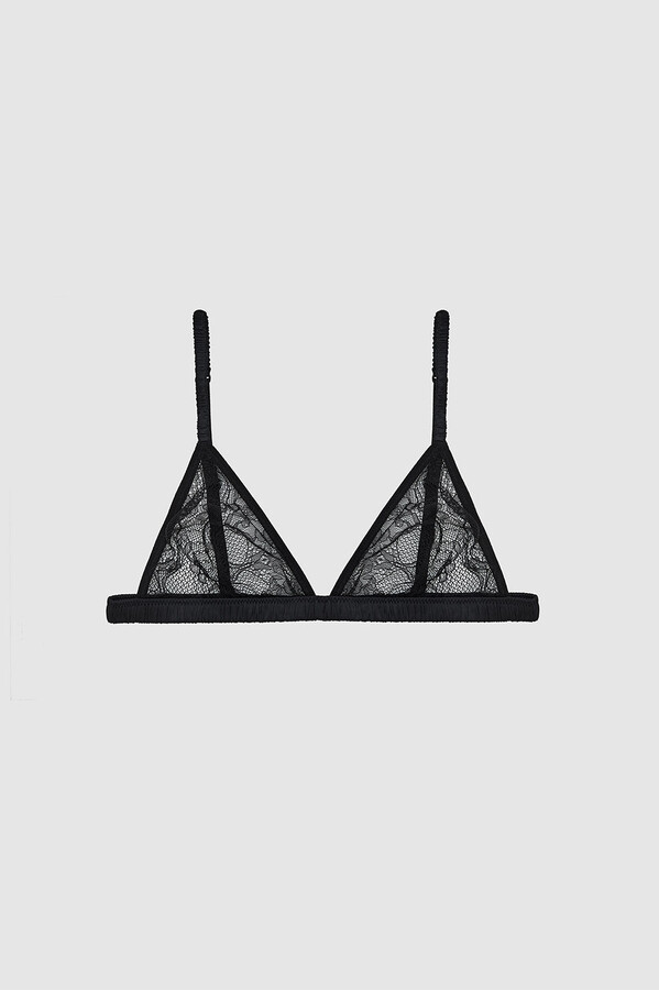 Anine Bing Lace Bra with Trim - ShopStyle