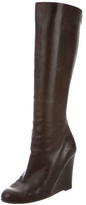 Thumbnail for your product : Christian Louboutin Leather Wedge Knee-High Boots