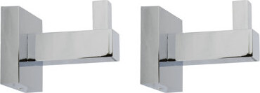 Italia Capri 2 Piece Wall Mounted Brass Robe Hook Set