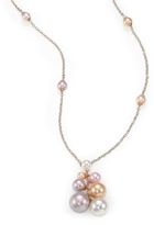 Thumbnail for your product : Majorica 5MM-12MM White, Nuage & Pink Round Pearl Cluster Necklace
