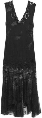 Sandro Lace-Panelled Jacquard Midi Dress