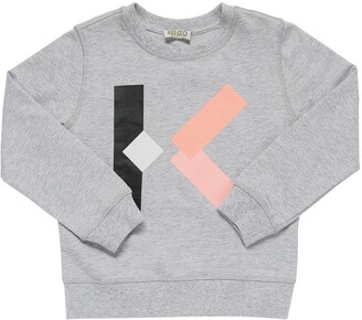 Kenzo Kids Logo Print Cotton Sweatshirt