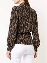 Thumbnail for your product : L'Agence chain printed wrap blouse