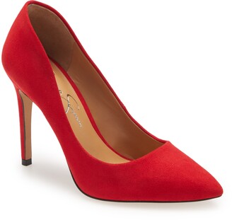 red jessica simpson pumps