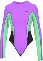 Thumbnail for your product : MSGM Long-sleeve Panelled Bodysuit