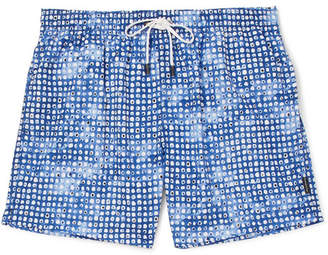 Ermenegildo Zegna Mid-Length Printed Swim Shorts - Men - Blue