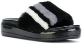 Thumbnail for your product : Prada shearling sandals