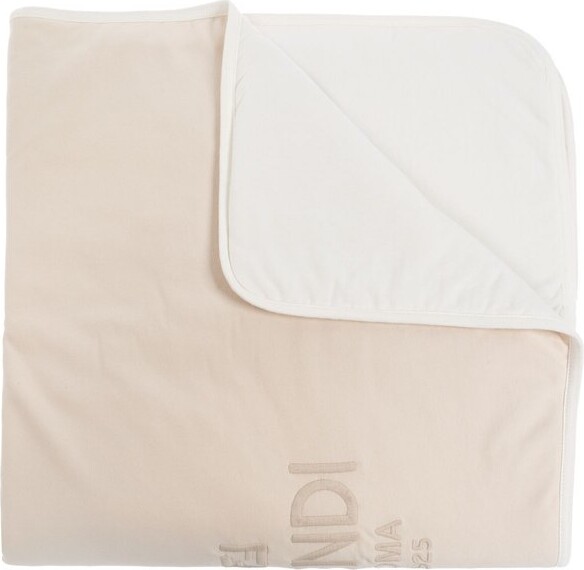 Fendi Kids Logo Embroidered Blanket