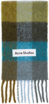 Thumbnail for your product : Acne Studios Green & Blue Alpaca & Mohair Large Check Scarf