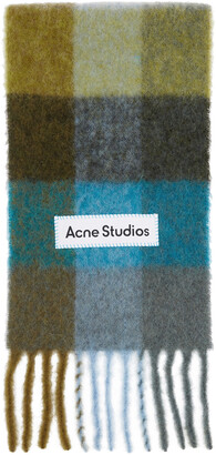 autobiography University Donkey Acne Studios Green & Blue Alpaca & Mohair Large Check Scarf - ShopStyle  Scarves & Wraps