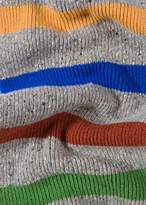 Thumbnail for your product : Men's Grey Donegal Stripe Wool Scarf
