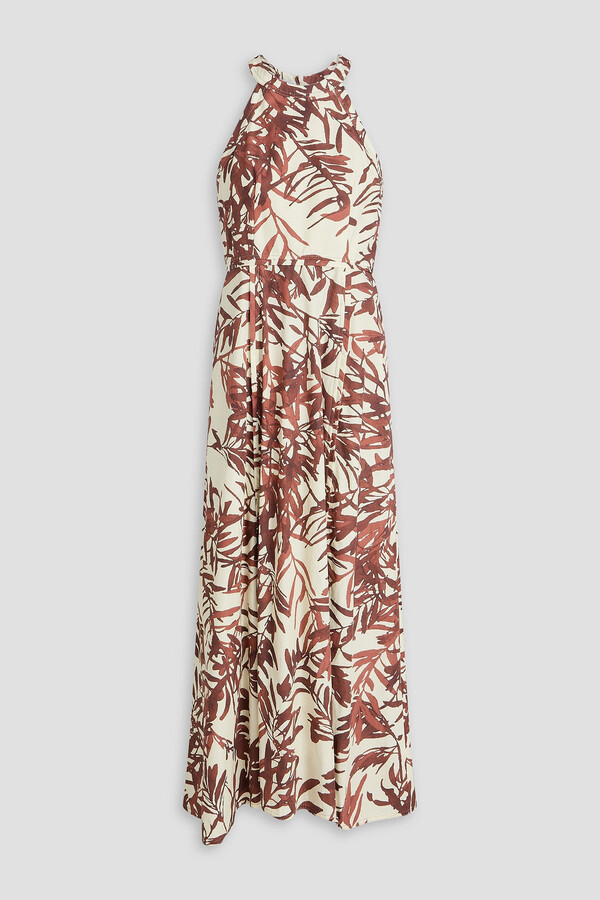 Brunello Cucinelli Printed cotton-poplin maxi dress
