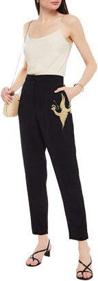 Camilla Embellished Stretch-crepe Tapered Pants