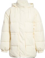 Thumbnail for your product : Topshop Tie Waist Puffer Coat