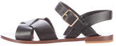 Thumbnail for your product : Clare Vivier Leather Ankle Strap Sandals