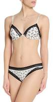 Thumbnail for your product : Calvin Klein Lace-Trimmed Printed Stretch Low-Rise Briefs