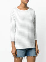 Thumbnail for your product : Majestic Filatures striped fitted sweater