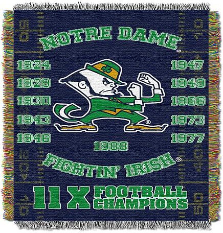 Northwest Officially Licensed NCAA Commemorative Throw - Notre Dame
