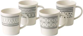 Royal Doulton Ellen Degeneres Grey Mugs Set Of 4