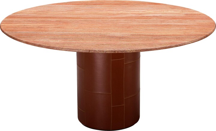 Afra & Tobia Scarpa For B&b Italia 'tobio' Dining Table In Red Travertine