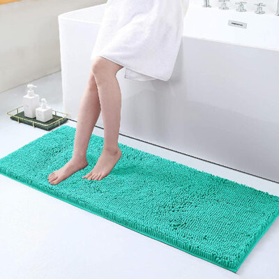 Bathroom Rug Non Slip Bath Mat for Bathroom Water Absorbent Soft Microfiber  Shaggy Bathroom Mat Machine Washable Bath Rug for Bathroom Thick Plush