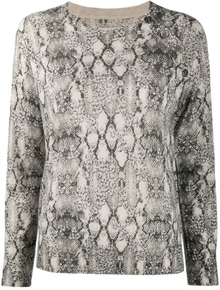 snake print sweater