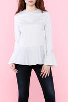 Thumbnail for your product : Sugar Lips White Pinstripe Blouse