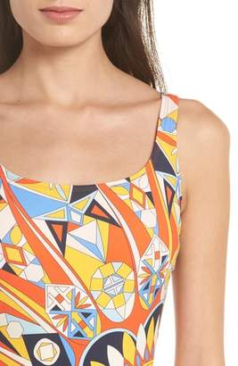 Tory Burch Side Print One-Piece Swimsuit